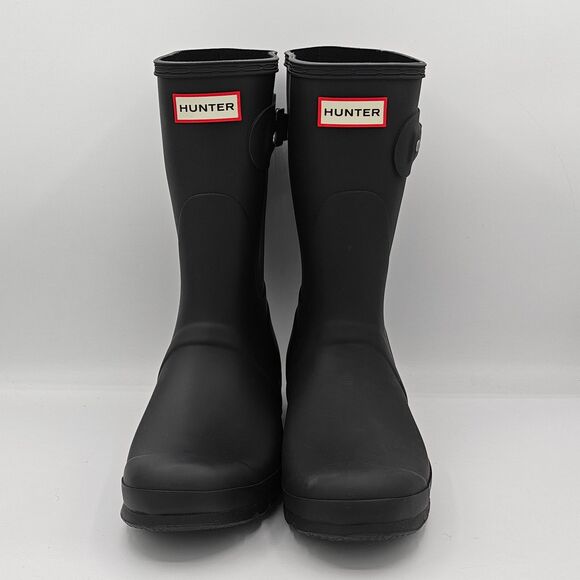 Hunter Original Short-O Boot Women's Waterproof Rain & Farm Boots (Matte Black) - Picture 2 of 6